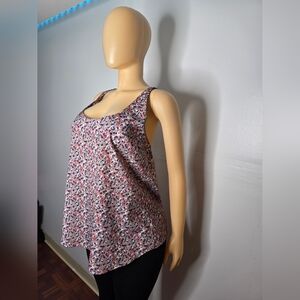 Eyeshadow Pink Multi Floral Scoop Neck Top Size XL